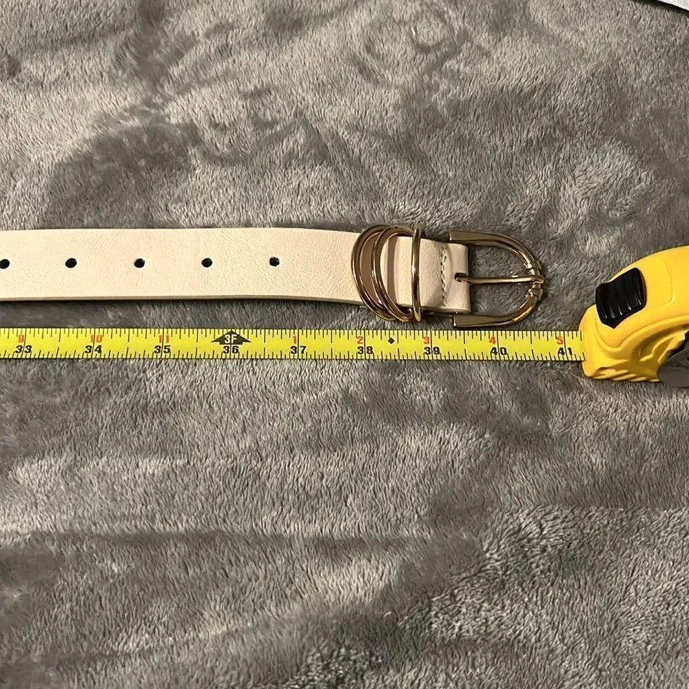 3 Cream Belts with Small Straw Crossbody Purse